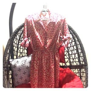 Pink and tan cheetah dress